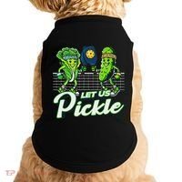 Hilarious Pickleball Swag Featuring Lettuce Pickle Players Doggie Tank thumb 0