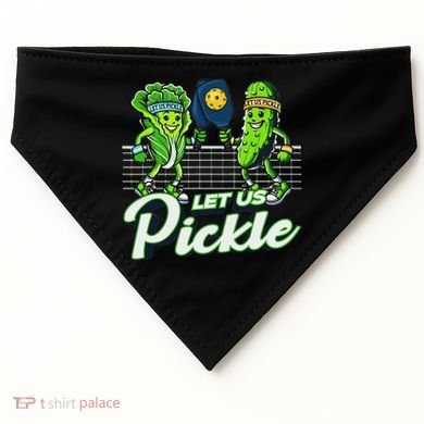 Hilarious Pickleball Swag Featuring Lettuce Pickle Players USA-Made Doggie Bandana