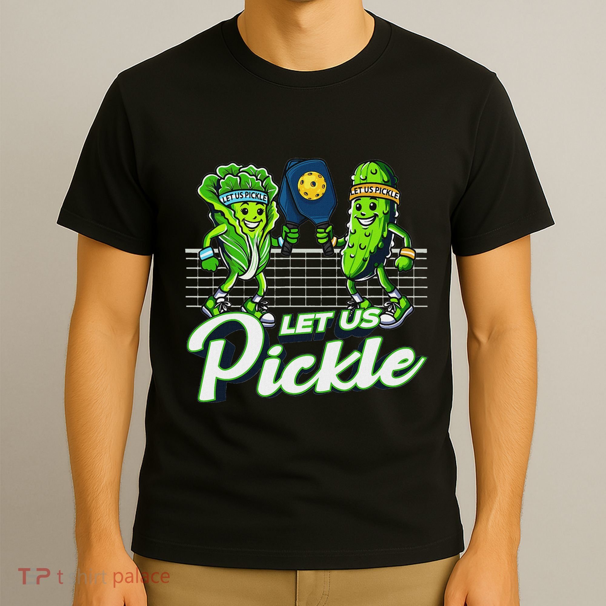 Hilarious Pickleball Swag Featuring Lettuce Pickle Players T-Shirt