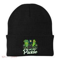 Hilarious Pickleball Swag Featuring Lettuce Pickle Players Beanie thumb 0