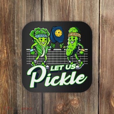 Hilarious Pickleball Swag Featuring Lettuce Pickle Players Coaster
