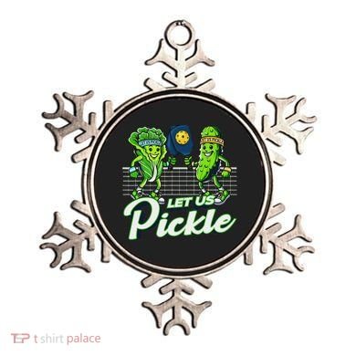Hilarious Pickleball Swag Featuring Lettuce Pickle Players Ornament