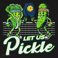 Hilarious Pickleball Swag Featuring Lettuce Pickle Players Ornament thumb 1