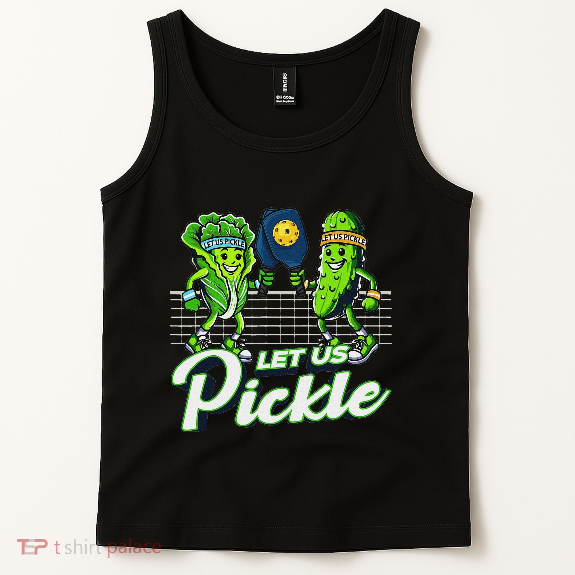 Hilarious Pickleball Swag Featuring Lettuce Pickle Players Tank Top