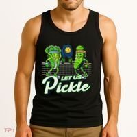 Hilarious Pickleball Swag Featuring Lettuce Pickle Players Tank Top thumb 3