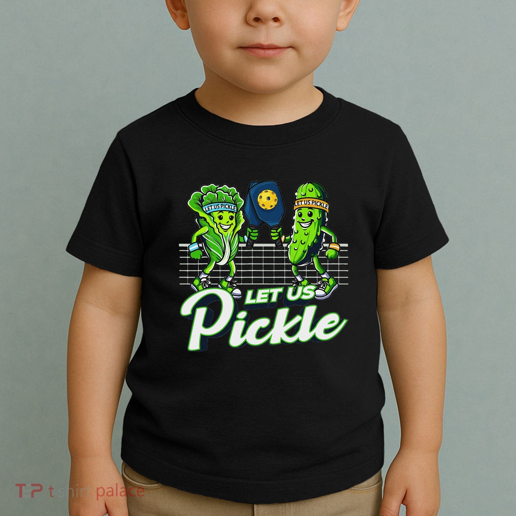 Hilarious Pickleball Swag Featuring Lettuce Pickle Players Toddler T-Shirt