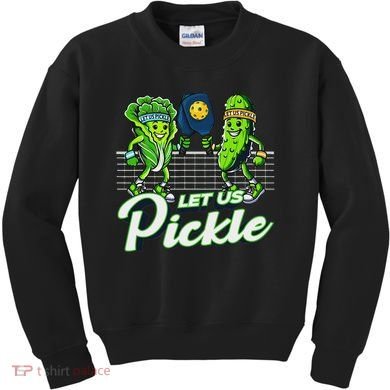 Hilarious Pickleball Swag Featuring Lettuce Pickle Players Kids Sweatshirt