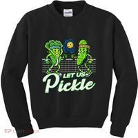 Hilarious Pickleball Swag Featuring Lettuce Pickle Players Kids Sweatshirt thumb 0