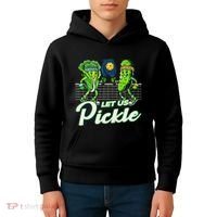 Hilarious Pickleball Swag Featuring Lettuce Pickle Players Kids Hoodie thumb 4