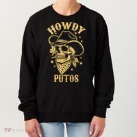 Howdy Putos Shirt Funny Skull Cowboy Spanish Men Women Women's Sweatshirt thumb 0