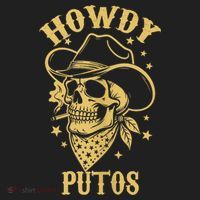 Howdy Putos Shirt Funny Skull Cowboy Spanish Men Women Women's Sweatshirt thumb 2