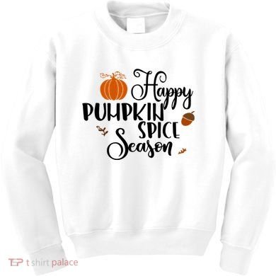 Happy Pumpkin Spice Season Kids Sweatshirt