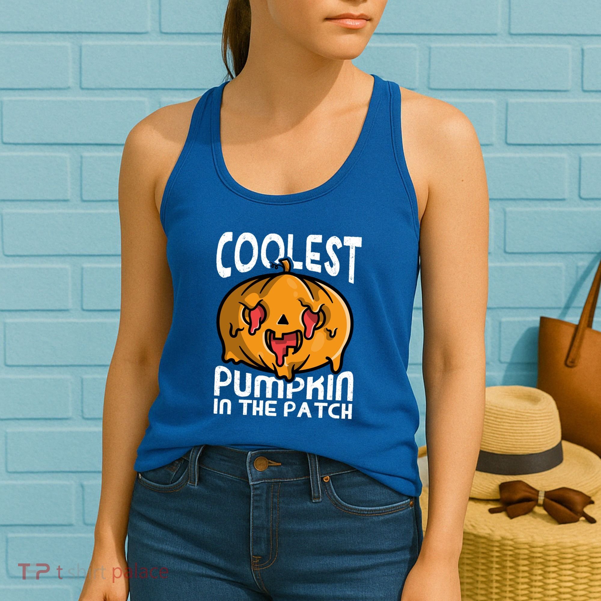 Halloween Pumpkin Sunglasses Coolest Pumpkin In The Patch Cool Gift Women's Tank Top