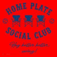 Home Plate Social Club Hey Batter Batter Swing Baseball Santa Hat thumb 1