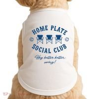 Home Plate Social Club Hey Batter Batter Swing Baseball Doggie Tank thumb 0