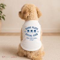 Home Plate Social Club Hey Batter Batter Swing Baseball Doggie Tank thumb 2