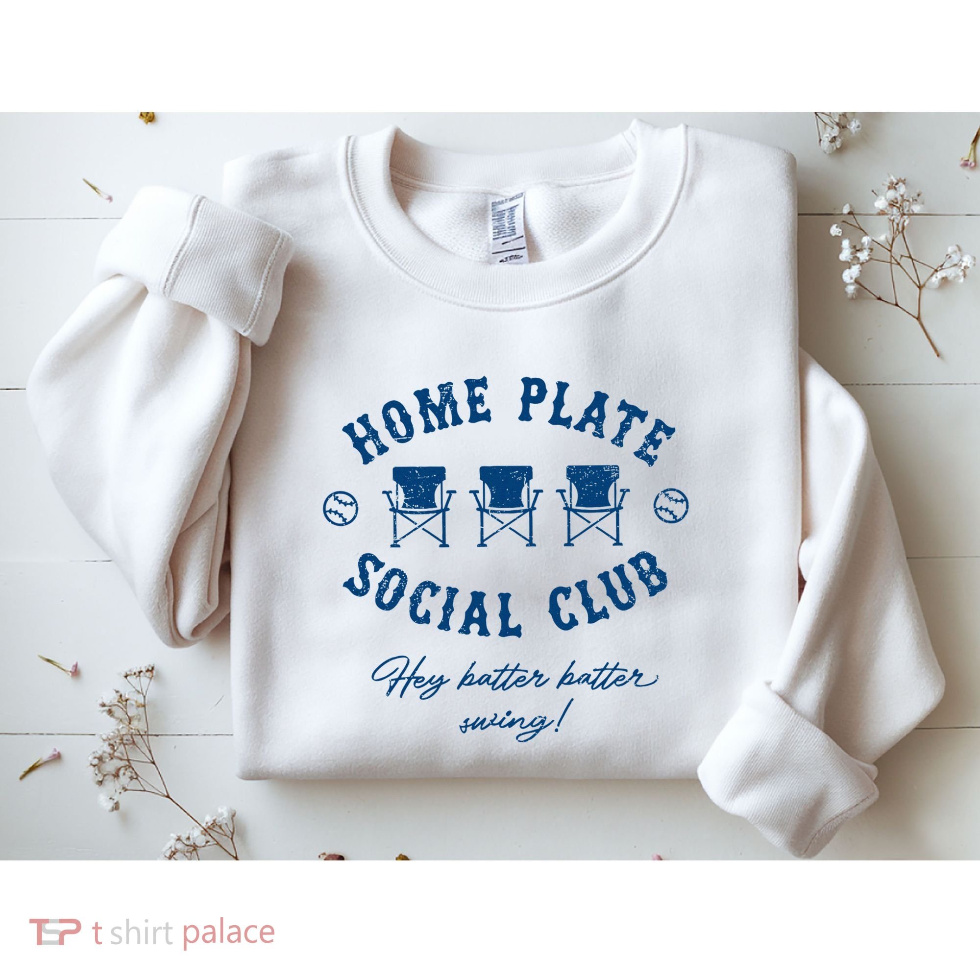 Home Plate Social Club Hey Batter Batter Swing Baseball Sweatshirt