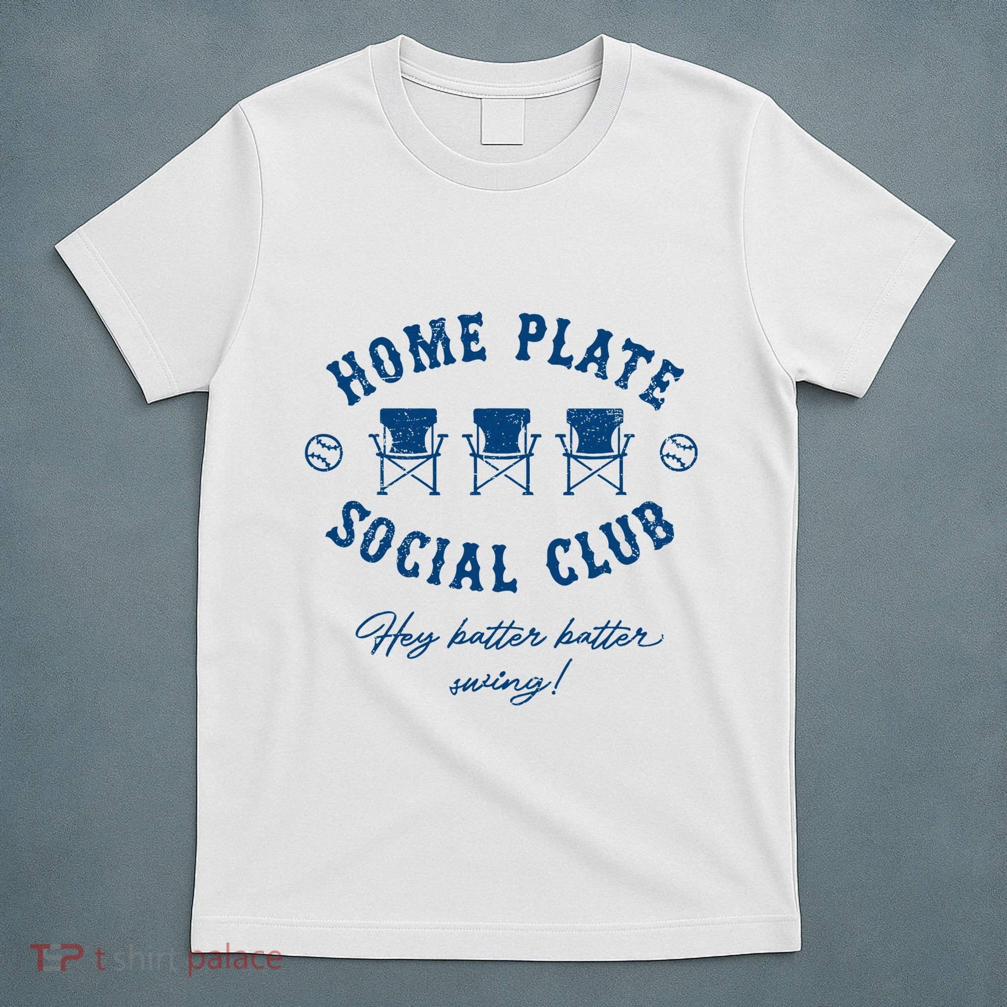 Home Plate Social Club Hey Batter Batter Swing Baseball T-Shirt