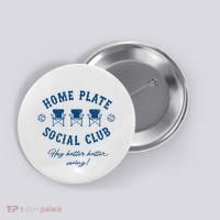 Home Plate Social Club Hey Batter Batter Swing Baseball Button thumb 0