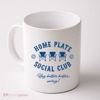 Home Plate Social Club Hey Batter Batter Swing Baseball Coffee Mug thumb 0