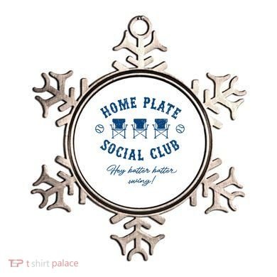 Home Plate Social Club Hey Batter Batter Swing Baseball Ornament