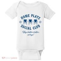 Home Plate Social Club Hey Batter Batter Swing Baseball Baby Bodysuit thumb 0