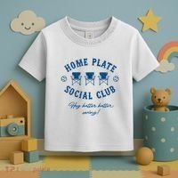 Home Plate Social Club Hey Batter Batter Swing Baseball Toddler T-Shirt thumb 3
