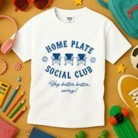 Home Plate Social Club Hey Batter Batter Swing Baseball Kids T-Shirt thumb 3