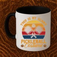 Halloween Pickleball Tee My Scary Pickleball Costume Great Gift Coffee Mug thumb 2