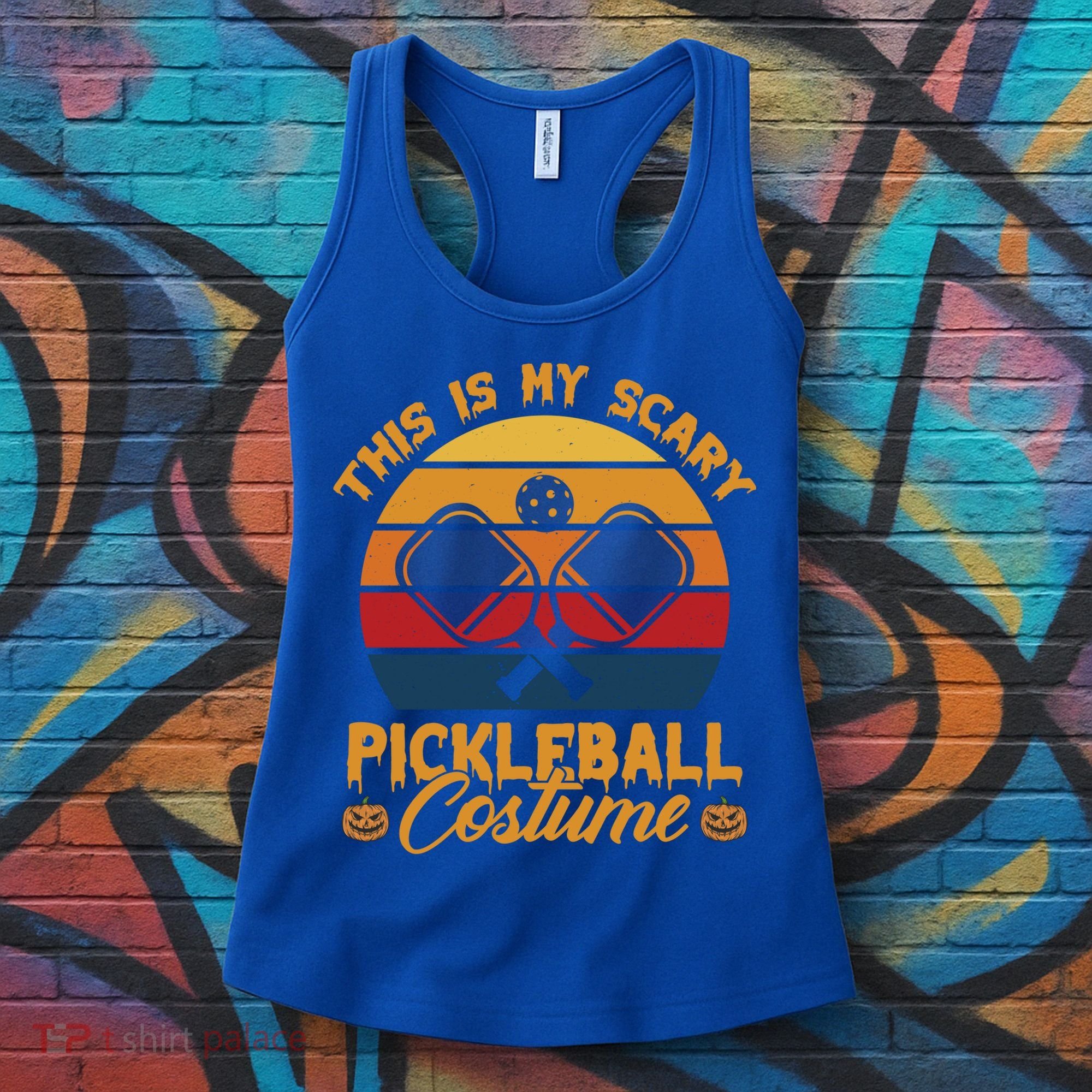Halloween Pickleball Tee My Scary Pickleball Costume Great Gift Women's Tank Top