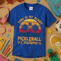 Halloween Pickleball Tee My Scary Pickleball Costume Great Gift Kids T-Shirt thumb 3