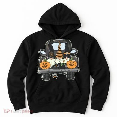 Halloween Pickup Truck Gnomes Hoodie