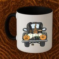 Halloween Pickup Truck Gnomes Coffee Mug thumb 2