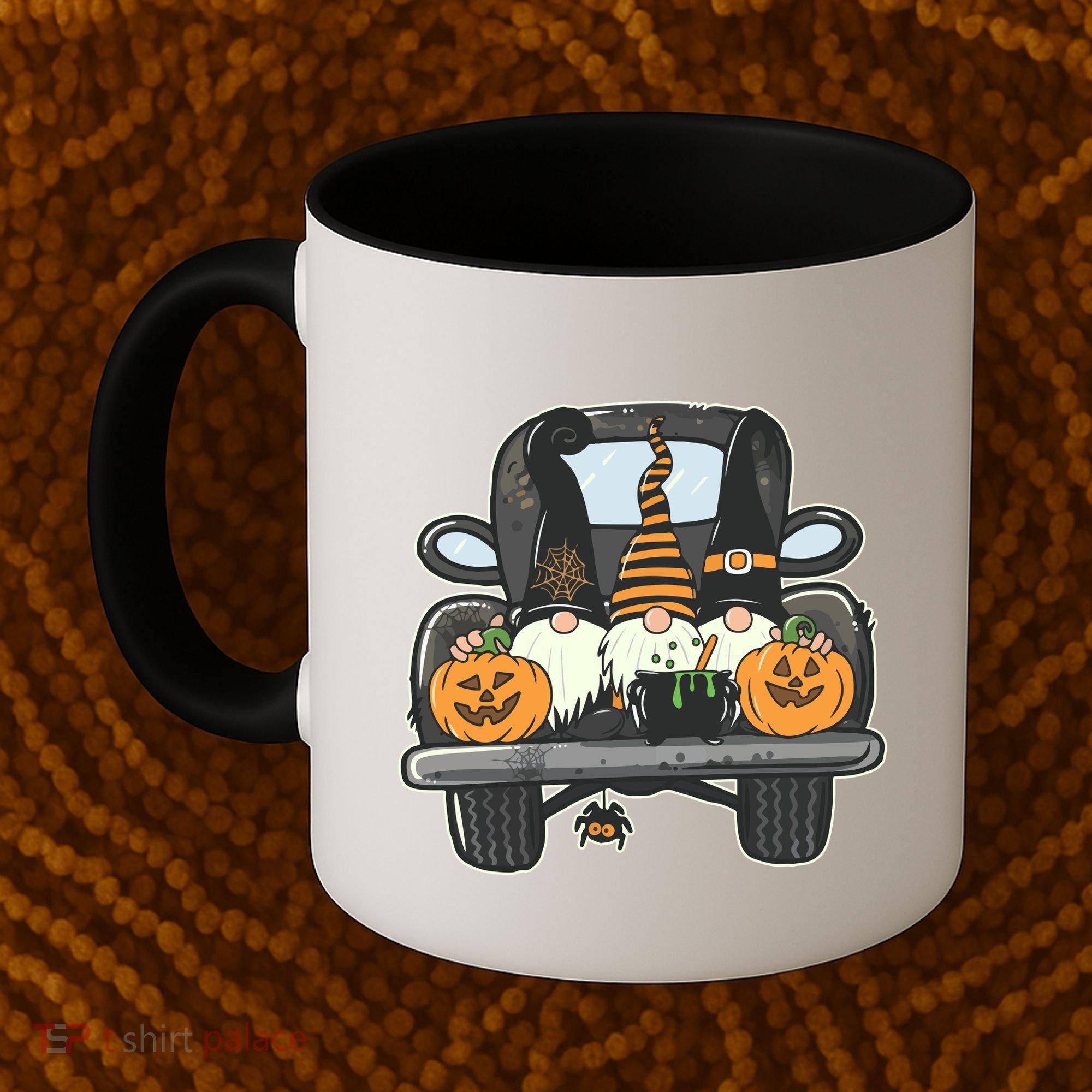 Halloween Pickup Truck Gnomes Coffee Mug