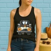 Halloween Pickup Truck Gnomes Women's Tank Top thumb 2