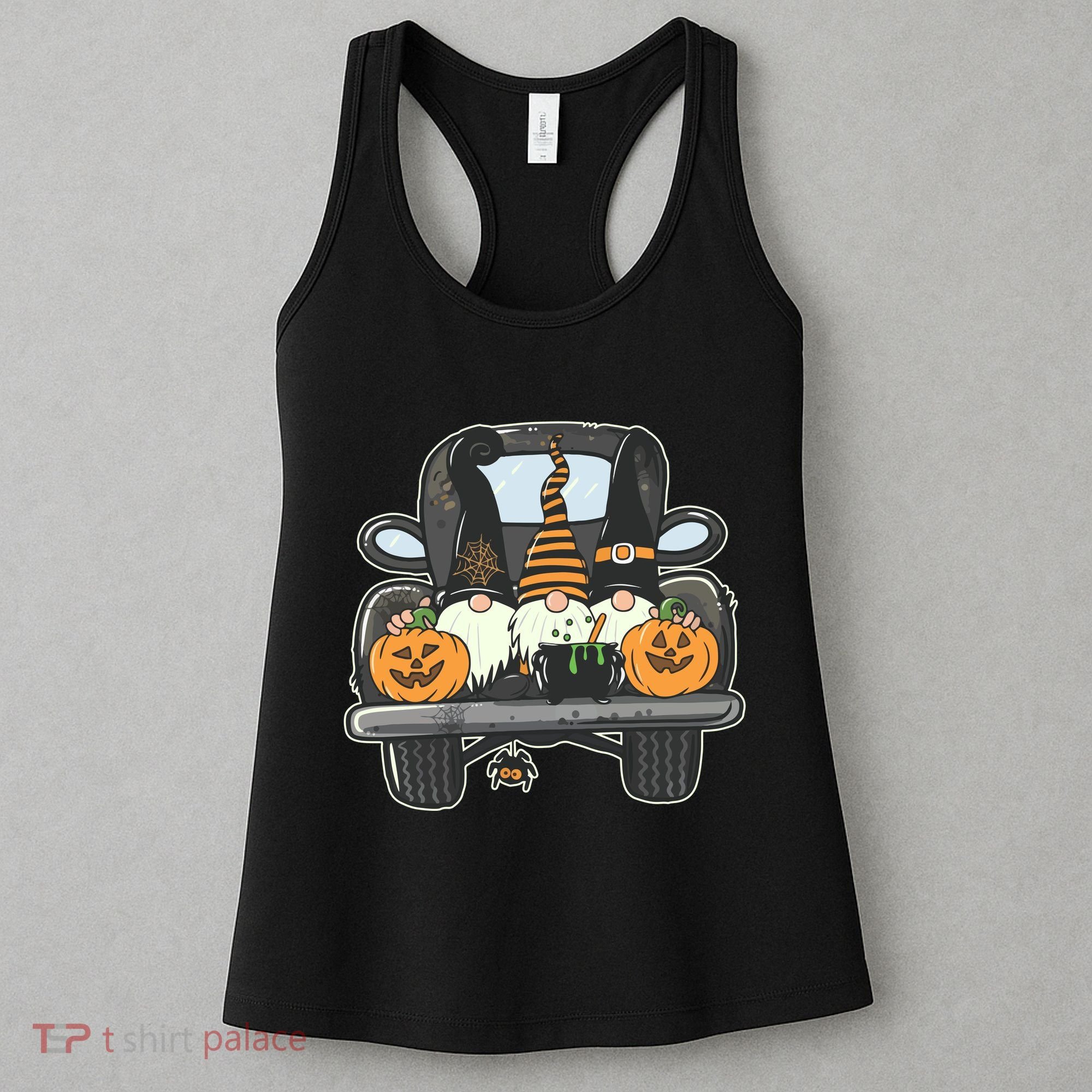 Halloween Pickup Truck Gnomes Women's Tank Top