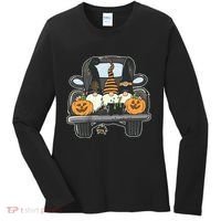 Halloween Pickup Truck Gnomes Women's Long Sleeve Shirt thumb 0