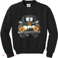 Halloween Pickup Truck Gnomes Kids Sweatshirt thumb 0