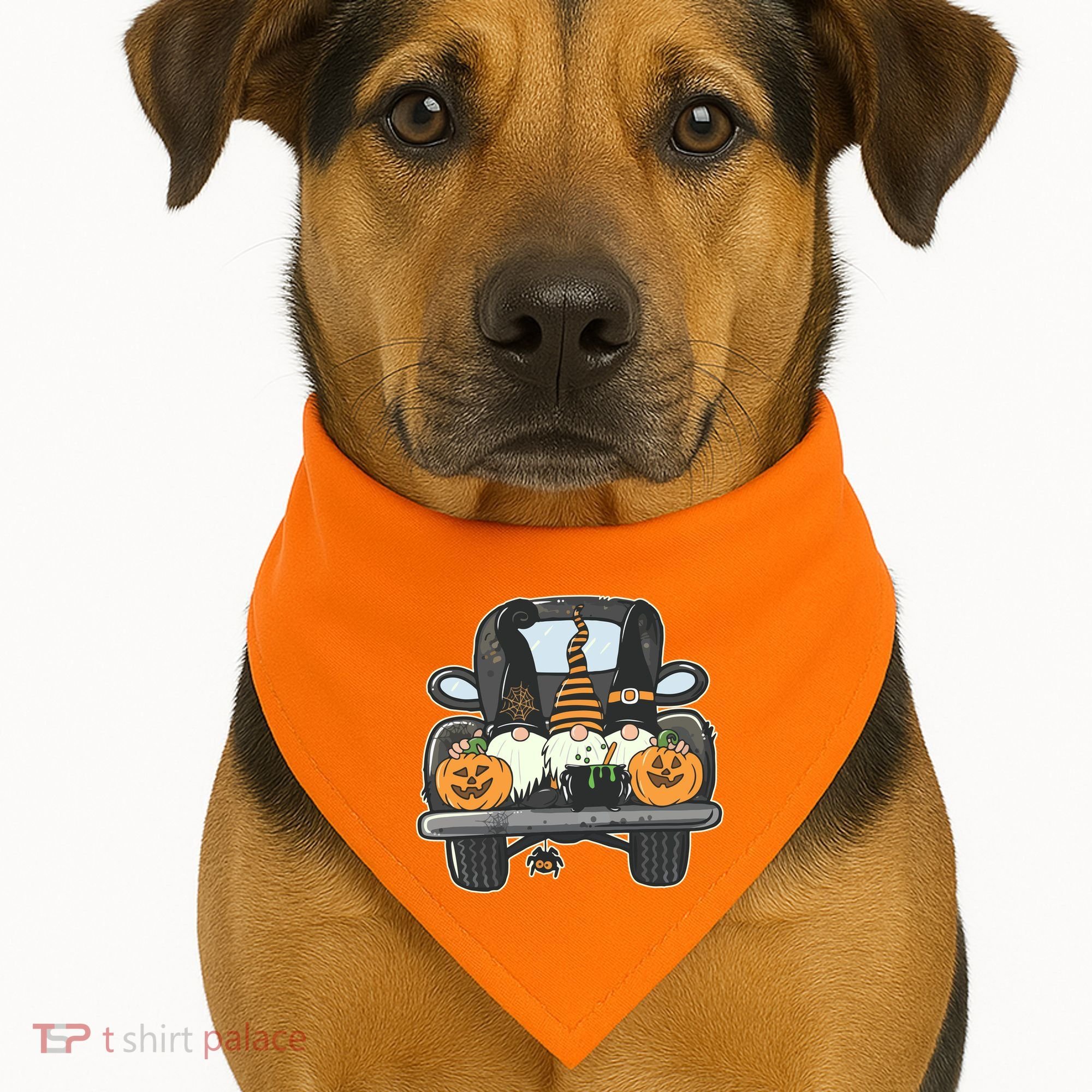 Halloween Pickup Truck Gnomes USA-Made Doggie Bandana