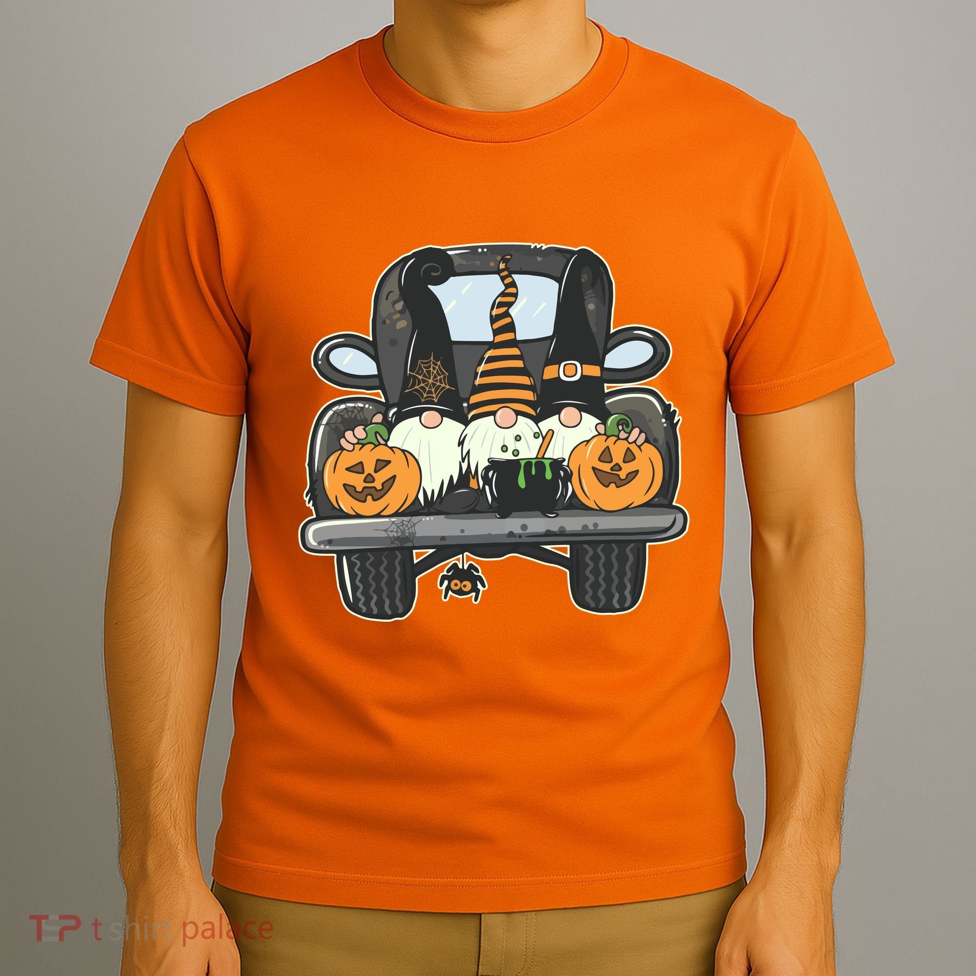 Halloween Pickup Truck Gnomes T-Shirt
