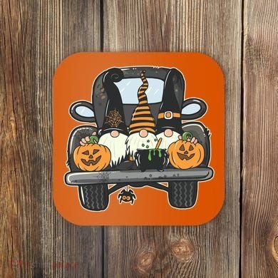 Halloween Pickup Truck Gnomes Coaster