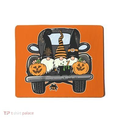 Halloween Pickup Truck Gnomes Mousepad