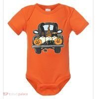 Halloween Pickup Truck Gnomes Baby Bodysuit thumb 0