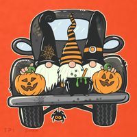 Halloween Pickup Truck Gnomes Baby Bodysuit thumb 2