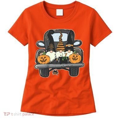 Halloween Pickup Truck Gnomes Women's T-Shirt