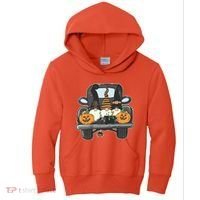 Halloween Pickup Truck Gnomes Kids Hoodie thumb 0