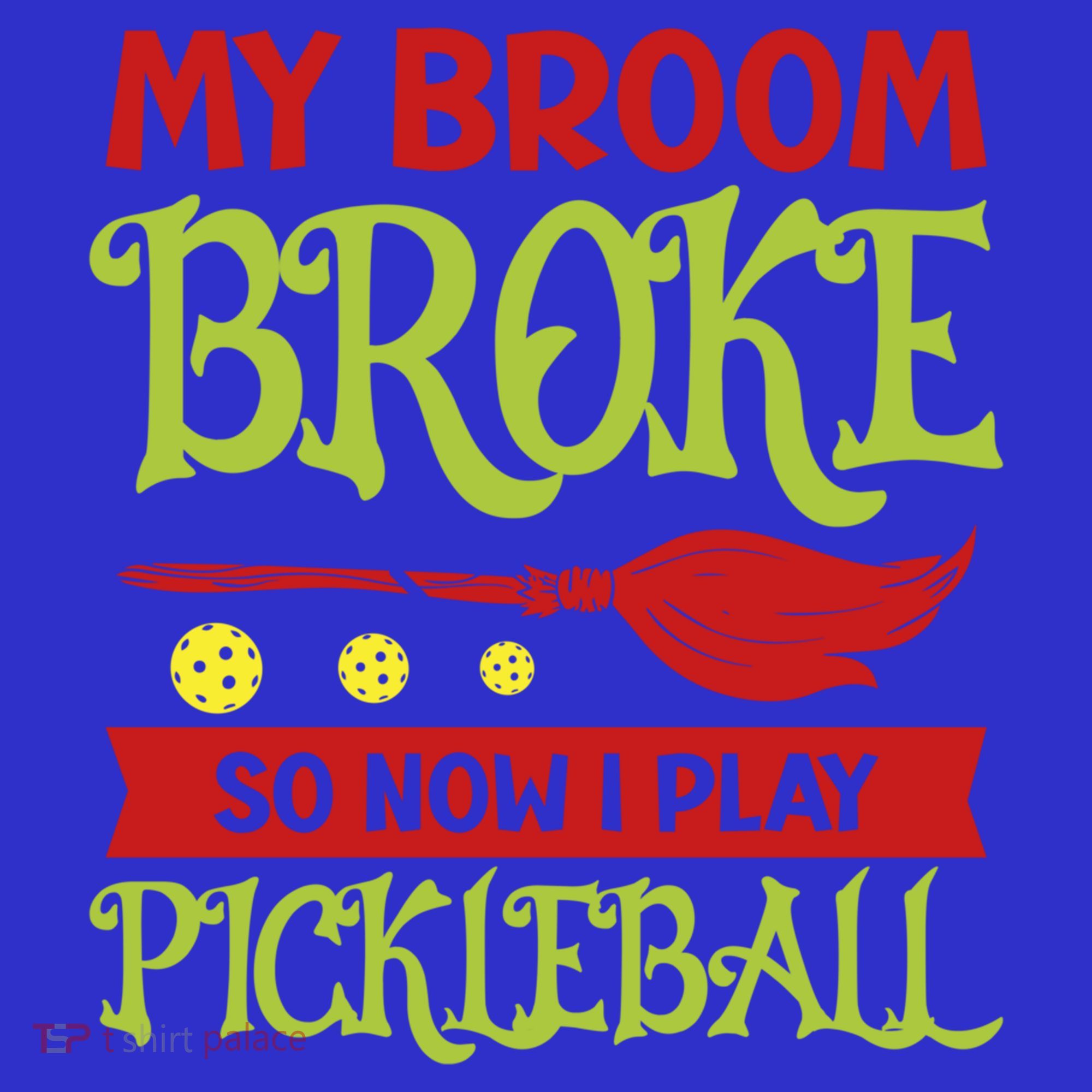 Halloween Pickleball Tee My Broom Broke So I Play Pickleball Gift Women's Tank Top