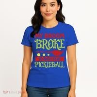 Halloween Pickleball Tee My Broom Broke So I Play Pickleball Gift Women's T-Shirt thumb 4