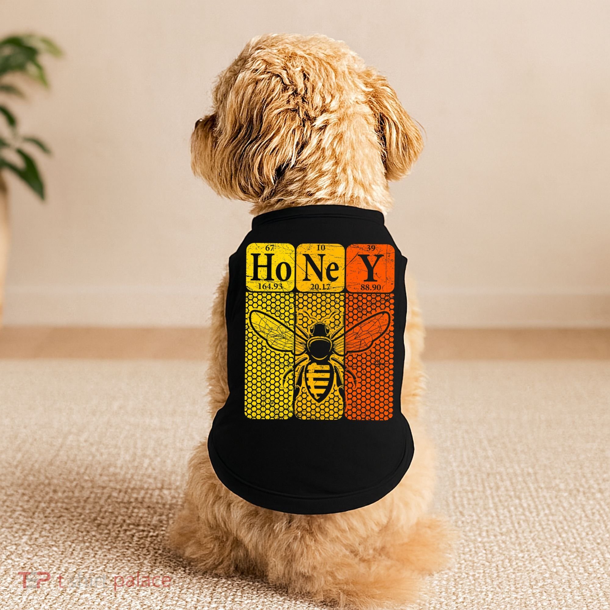 Honey Periodic Table Elements Beekeeper Retro Apiarist Doggie Tank