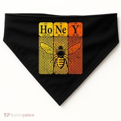 Honey Periodic Table Elements Beekeeper Retro Apiarist USA-Made Doggie Bandana
